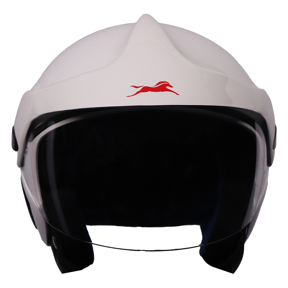 TVS Helmet Half Face Pearl White ML